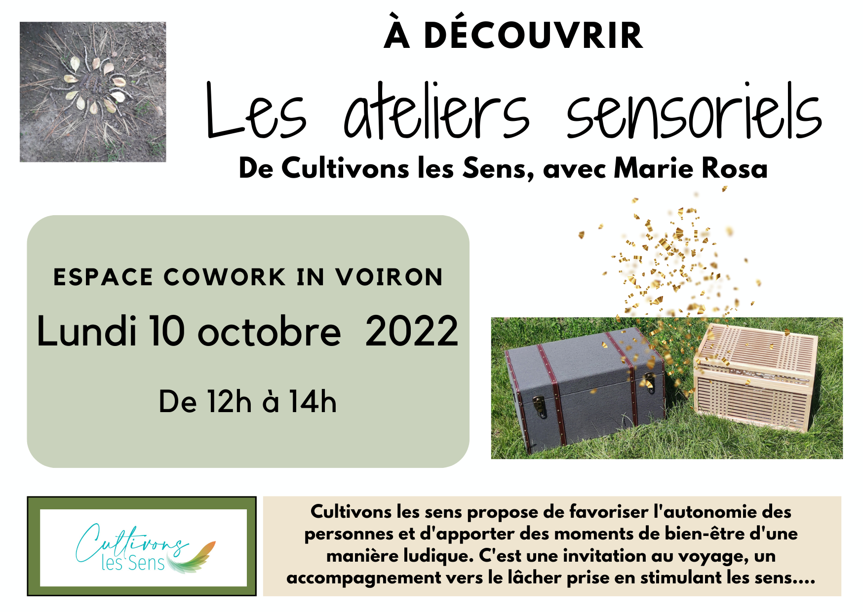 Atelier sensoriel le lundi 10 octobre à 12h