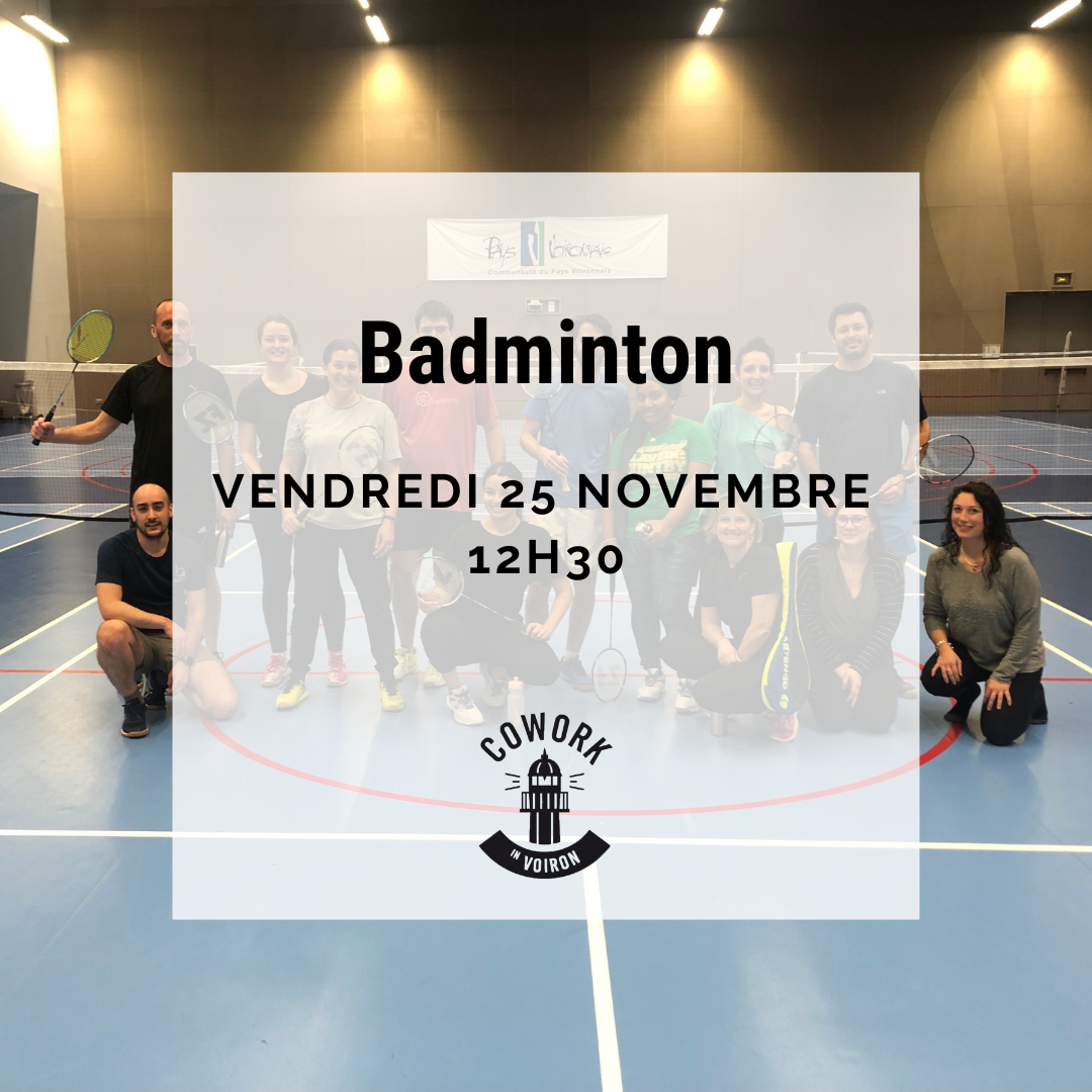 Rencontre de badminton le vendredi 25 novembre à 12h30
