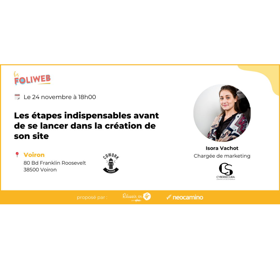 Atelier Foliweb le 24 novembre à 18h (création de site internet)